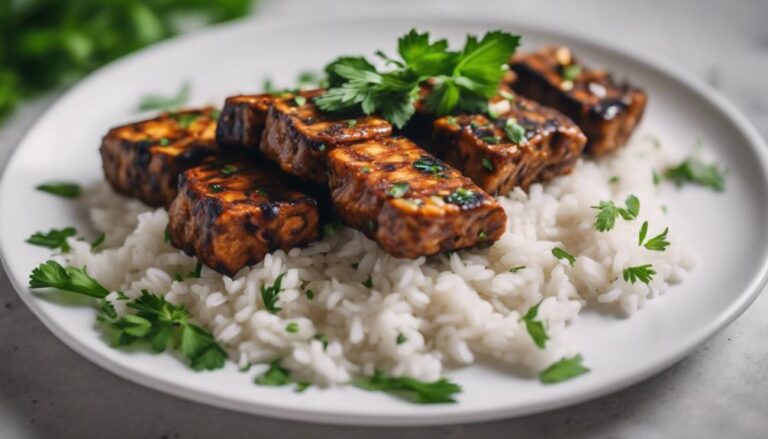 Sous Vide Jerk Tempeh With Coconut Rice