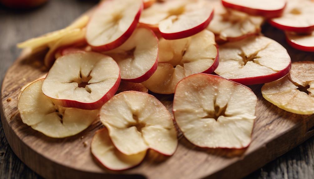 thin apple chip slices