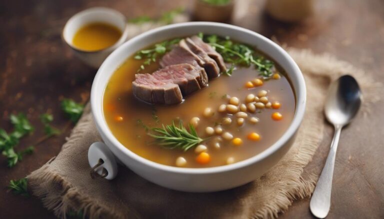 Sous Vide Kangaroo and Barley Soup