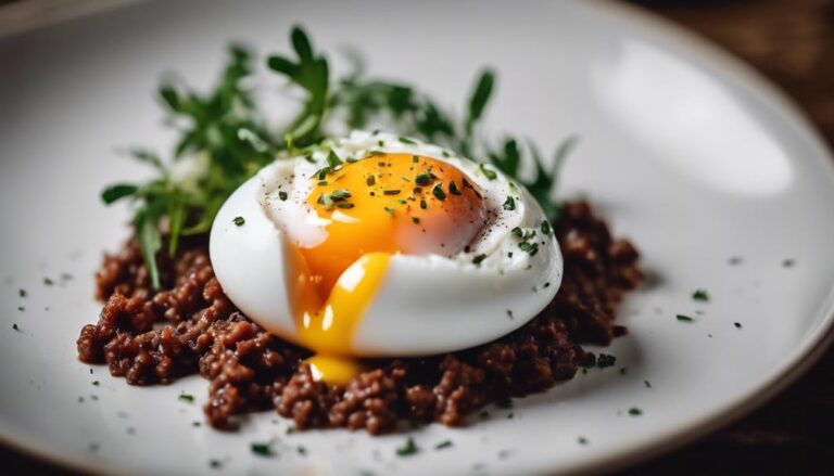 Sous Vide Poached Eggs Over Kangaroo Mince