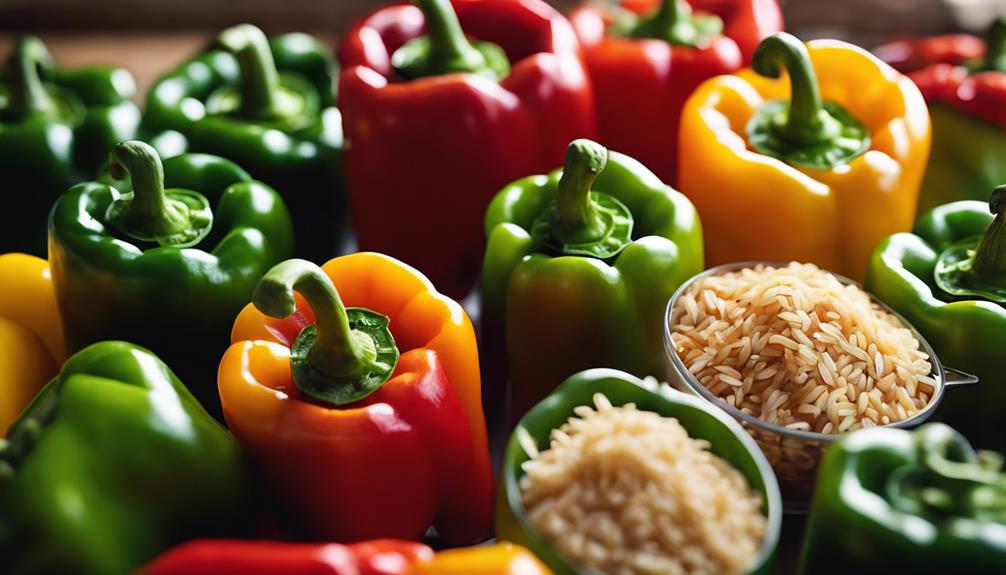 variety of colorful peppers