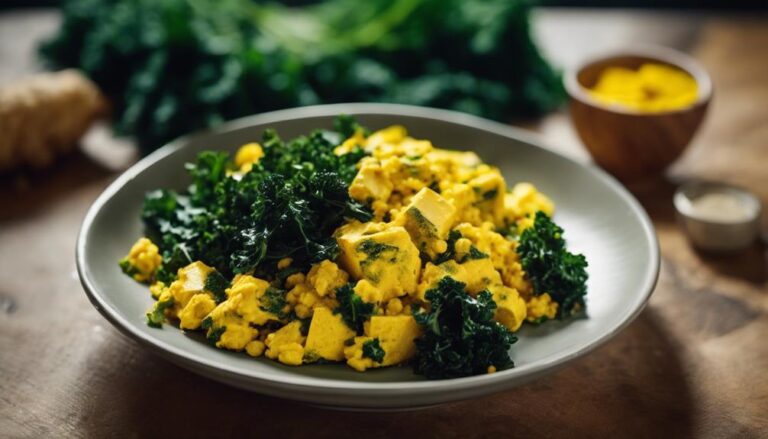 Sous Vide Silken Tofu Scramble With Turmeric and Kale