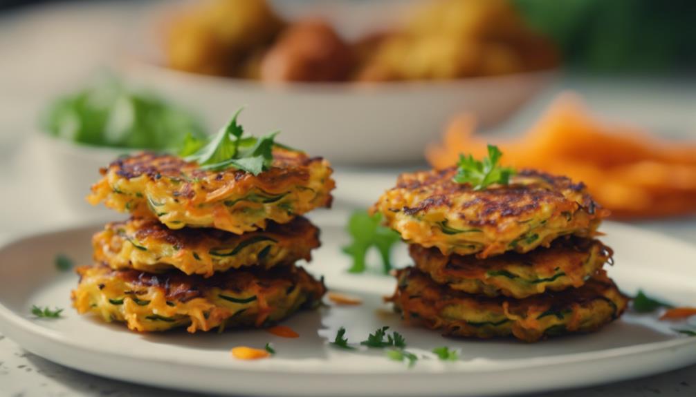 vegetable fritters with zucchini