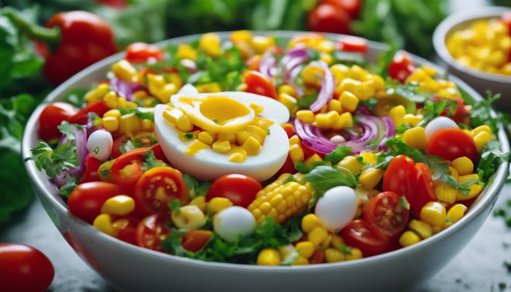 vegetarian corn and egg