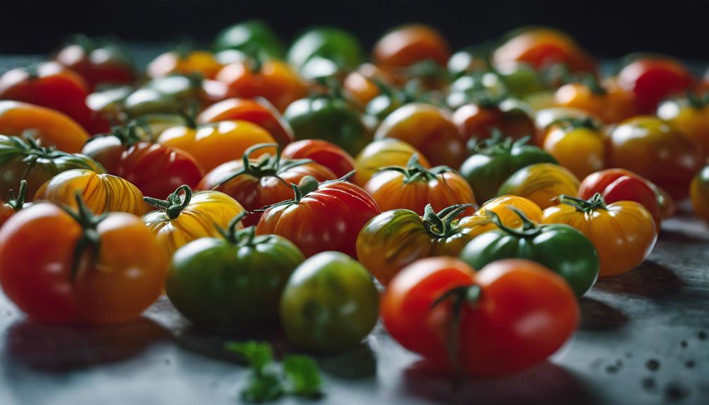 vibrant heirloom tomato selection