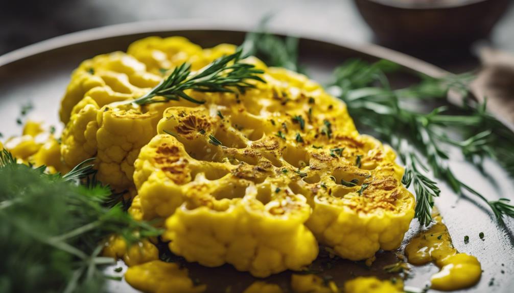 vibrant turmeric spiced cauliflower