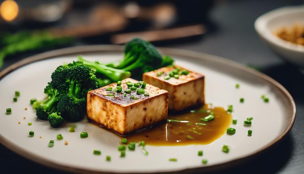 asian inspired tofu and broccoli