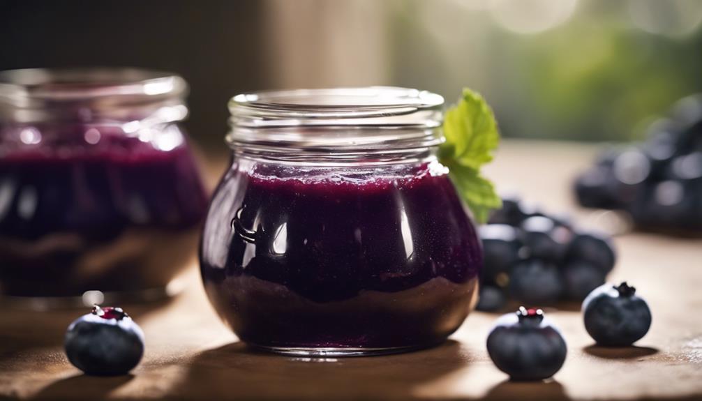 blueberry compote with sugar