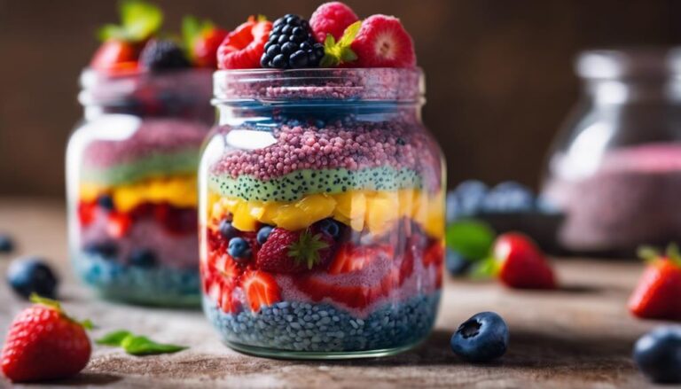 Rainbow Chia Pudding With Mixed Berries