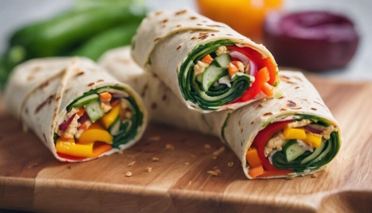 Rainbow Veggie Wrap With Hummus