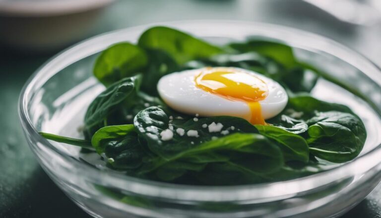 Sous Vide Egg Whites and Spinach