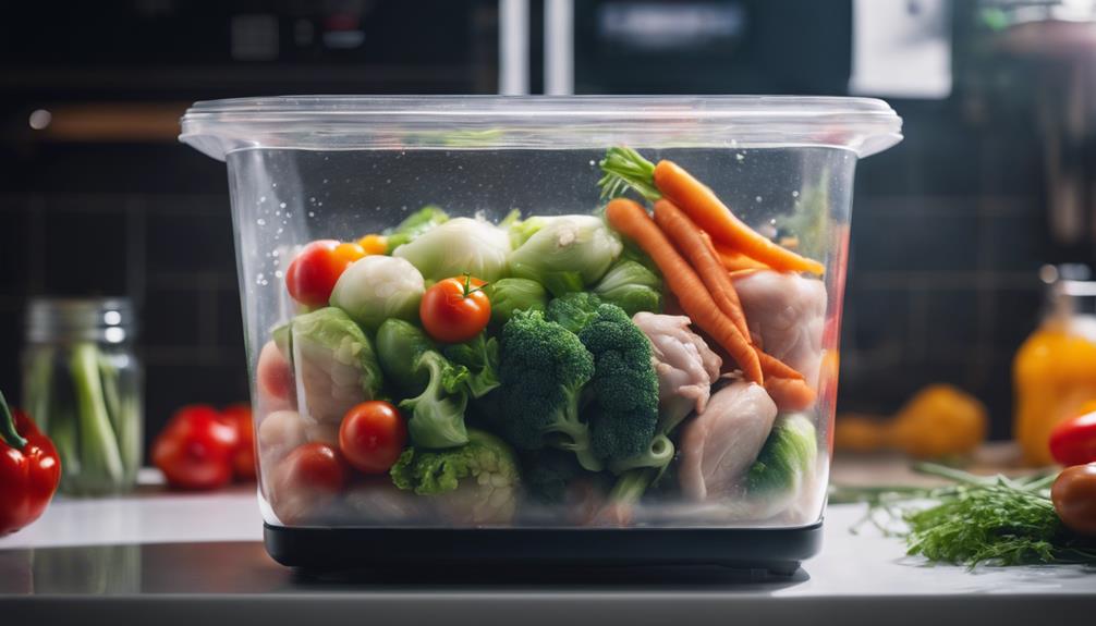 cooking food in vacuum