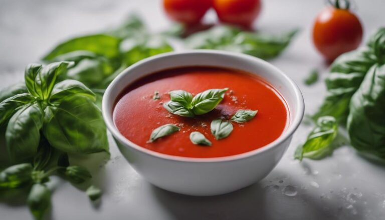 Sous Vide Tomato and Basil Soup