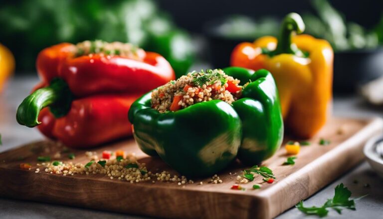 Sous Vide Quinoa Stuffed Bell Peppers