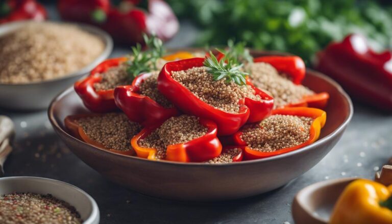 Sous Vide Quinoa Stuffed Bell Peppers