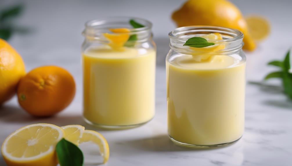 creamy custard with citrus