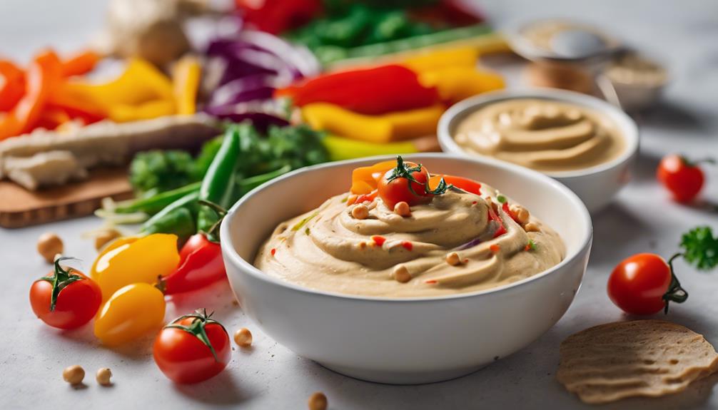 creamy hummus with spices