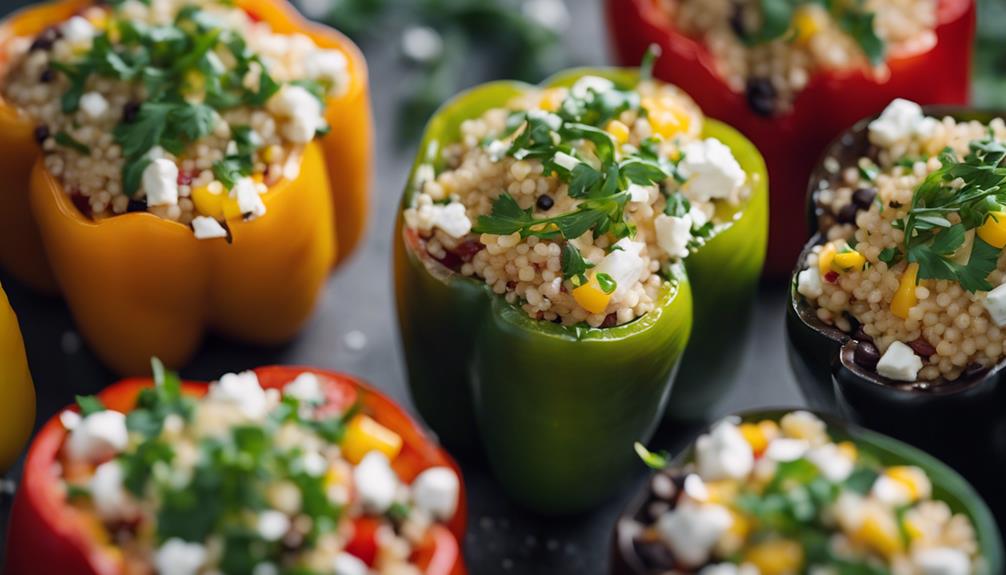 creative quinoa filled bell peppers