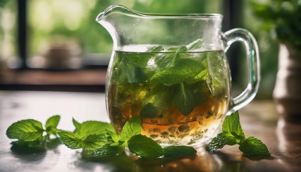 delicate mint infused tea