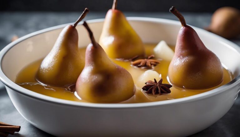 Sous Vide Poached Pears With Cinnamon