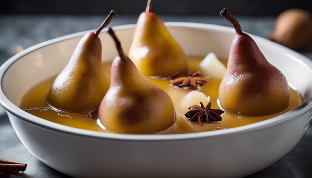 delicate pears cooked perfectly