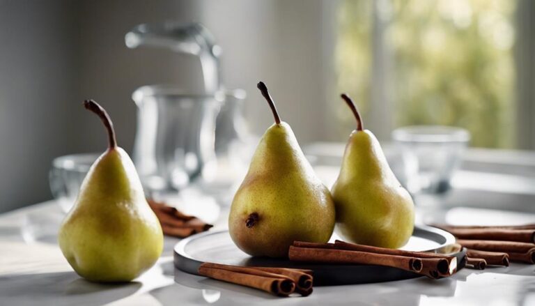 Sous Vide Poached Pears With Cinnamon