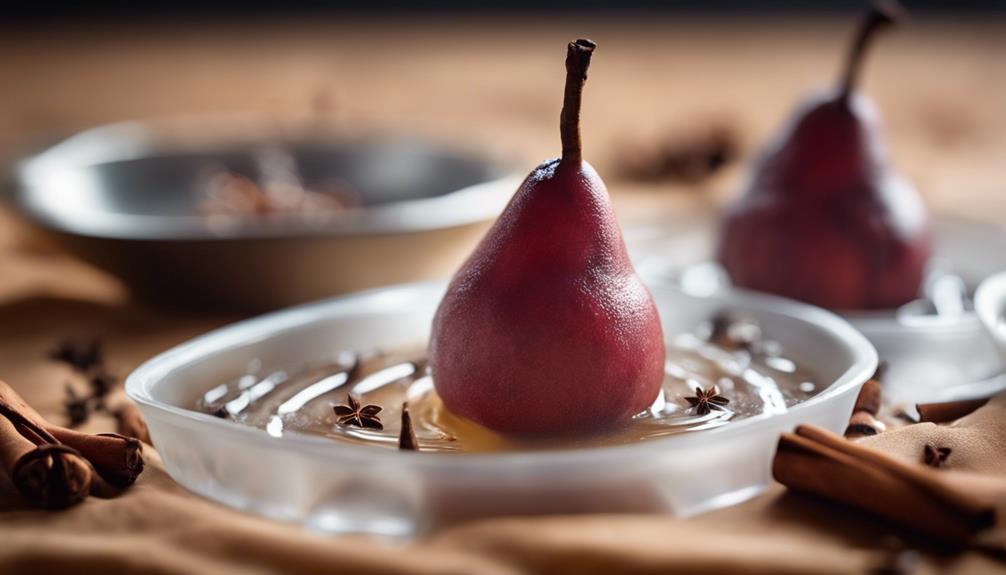 delicate sous vide pears