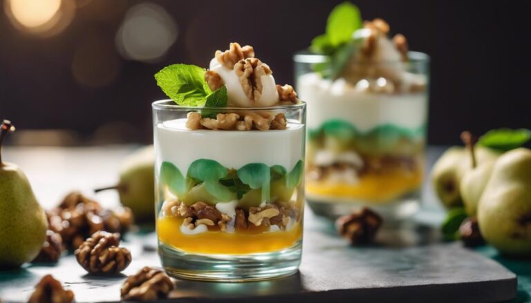 Sous Vide Pear and Walnut Yogurt Parfait