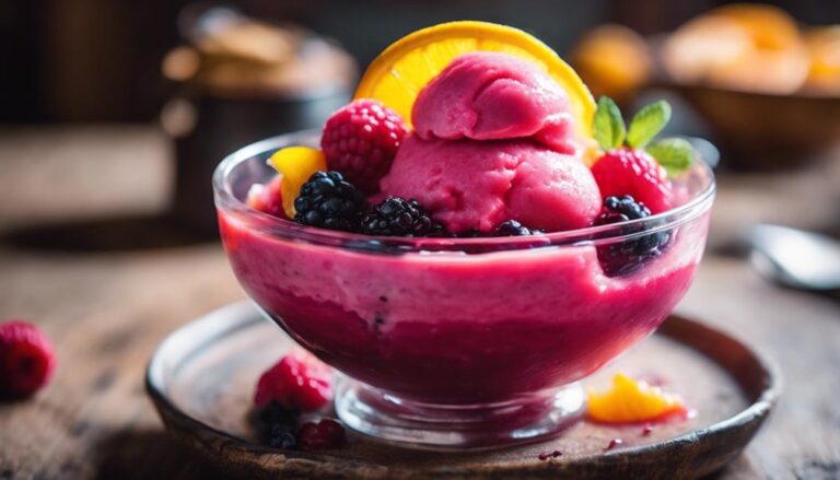 Berry Sorbet With Sous Vide Citrus Syrup