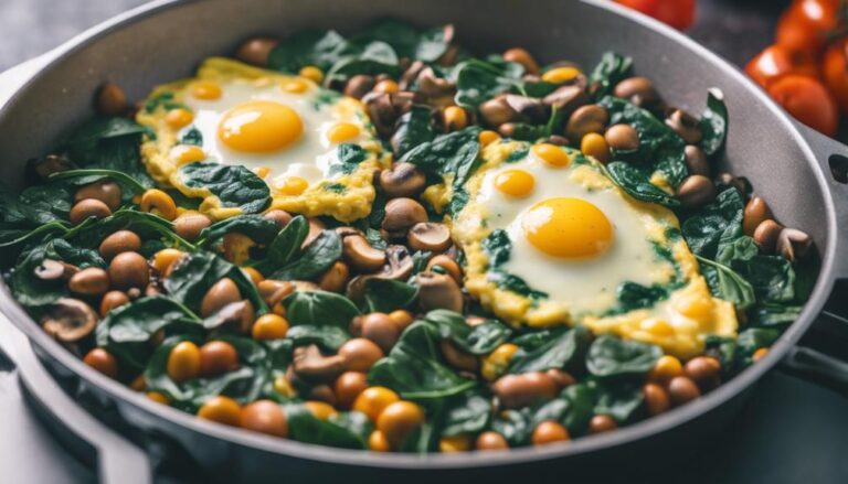 Sous Vide Mushroom and Spinach Omelette