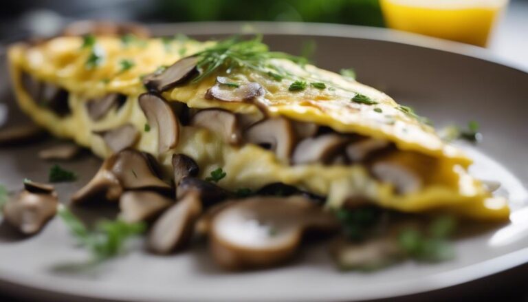 Sous Vide Mushroom and Leek Omelette