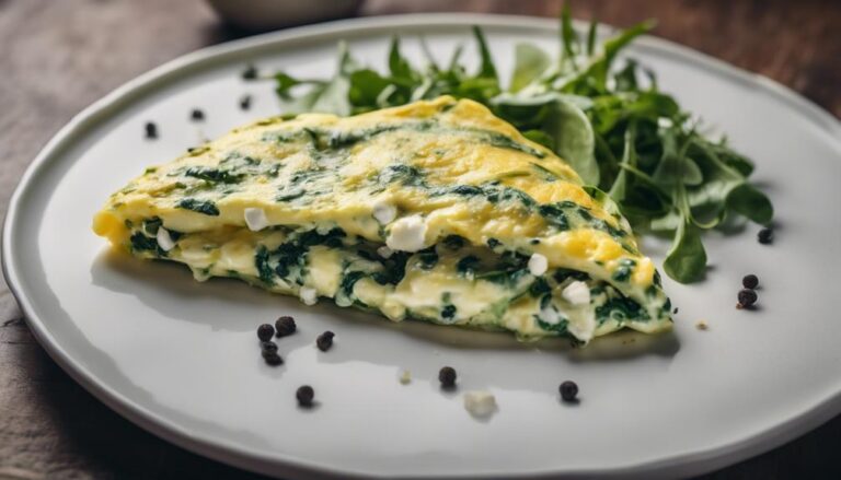 Sous Vide Organic Spinach and Feta Omelette