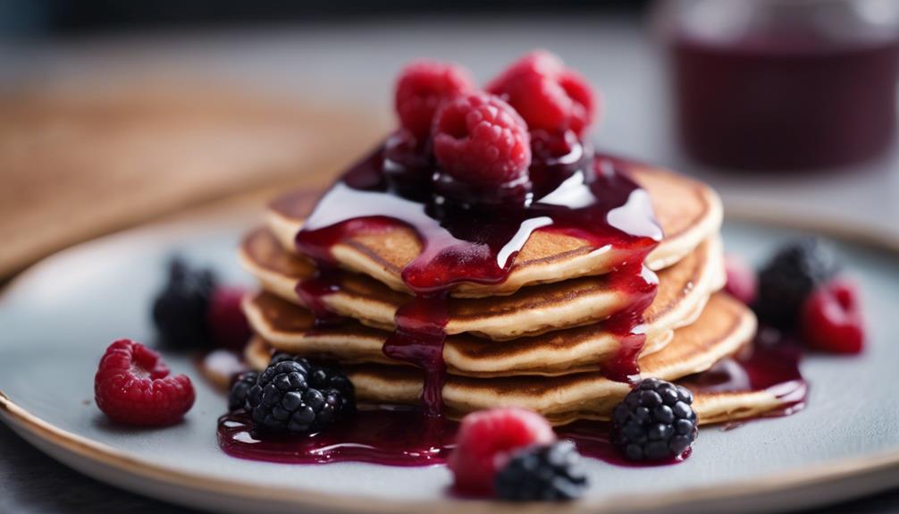 delicious breakfast with berries