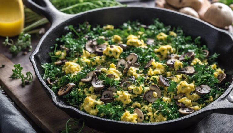 Sous Vide Kale and Mushroom Scramble