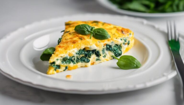 Sous Vide Spinach and Cheddar Omelette