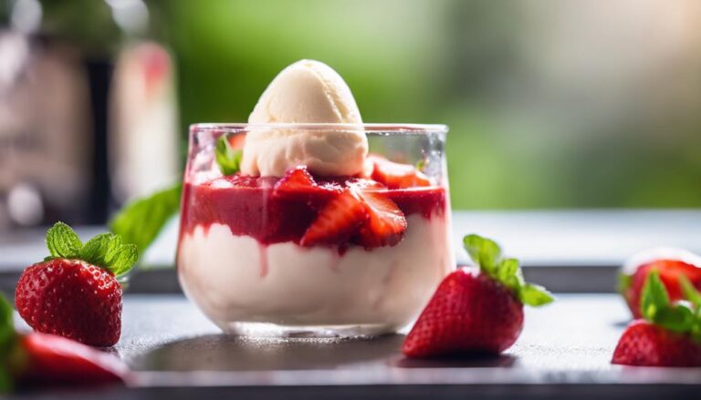 Sous Vide Strawberry Compote Over Low-Fat Vanilla Ice Cream