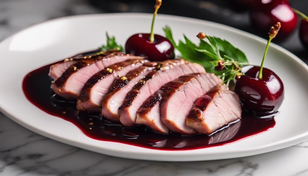 delicious duck with cherries