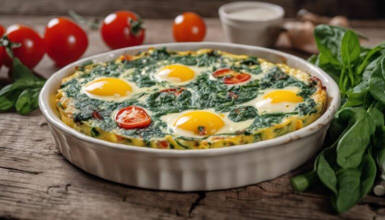 Sous Vide Egg White and Spinach Frittata