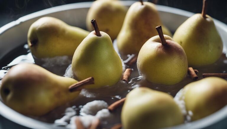 Sous Vide Poached Pears With Cinnamon