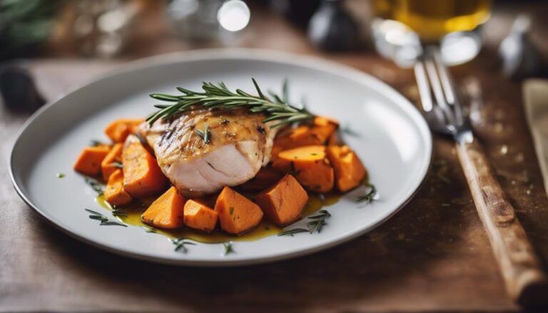 Dinner Sous Vide Rosemary Chicken With Sweet Potatoes