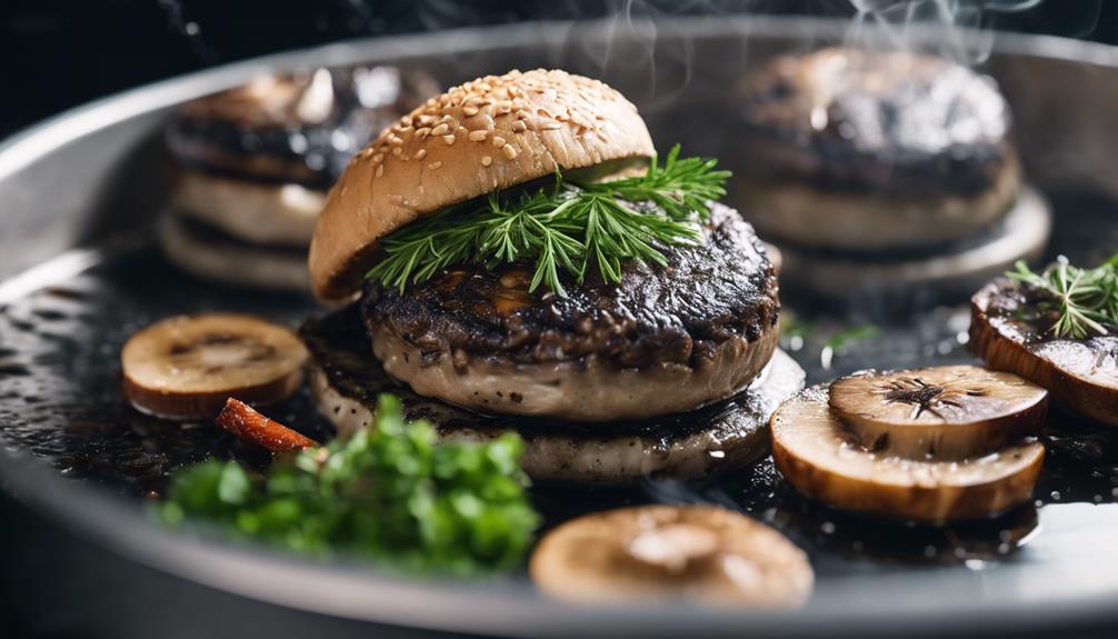 delicious gourmet mushroom burgers