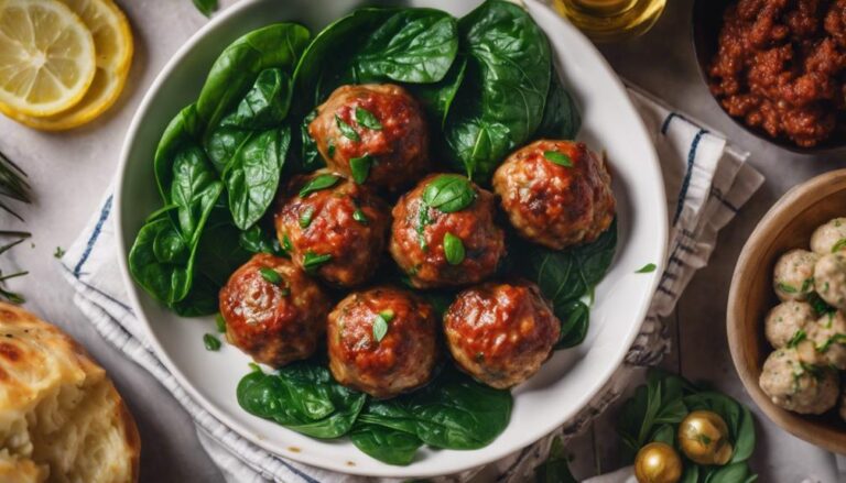 Sous Vide Turkey and Spinach Meatballs