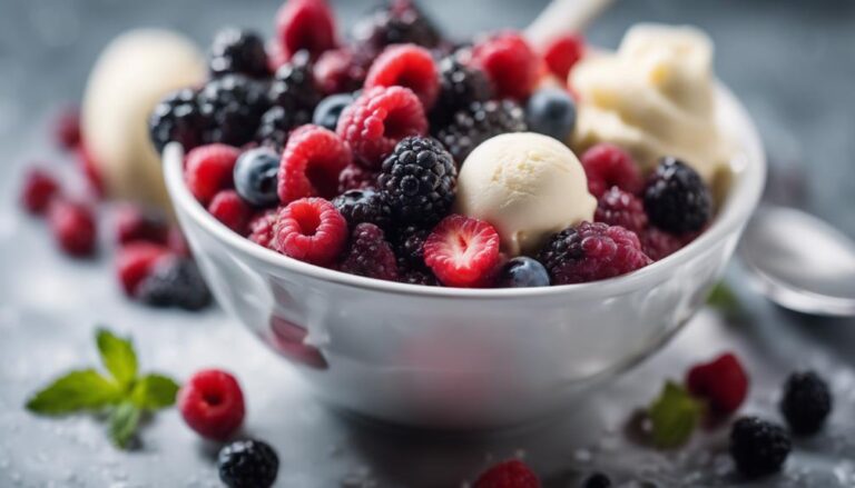 Sous Vide Organic Berry Compote With Vanilla Ice Cream