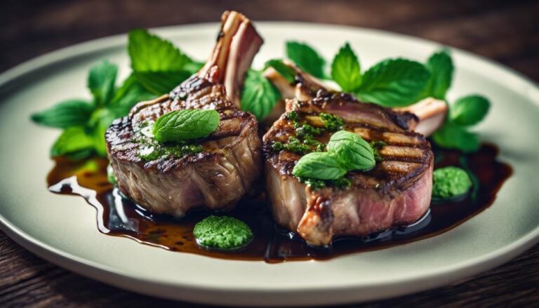 Sous Vide Lamb Chops With Mint Pesto