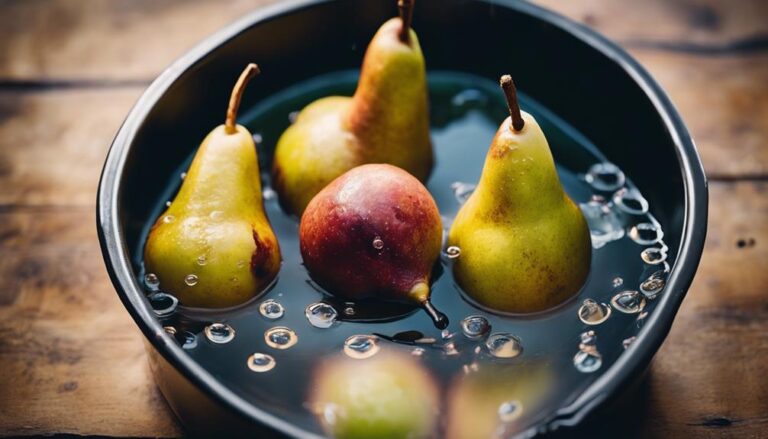 Sous Vide Poached Pears in Clove Syrup