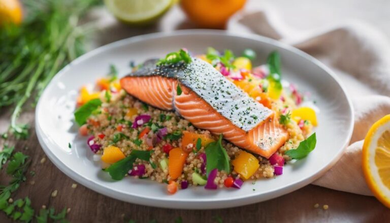 Sous Vide Salmon With Citrus Quinoa Salad