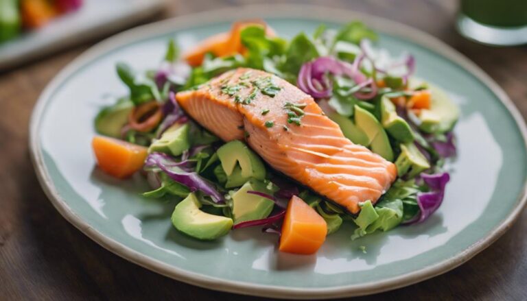 Sous Vide Salmon Salad With Avocado Dressing