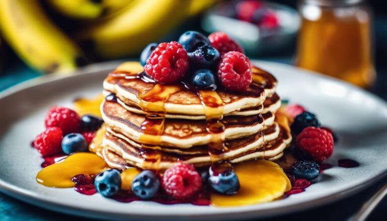 Sous Vide Banana Pancakes With Honeyed Berries