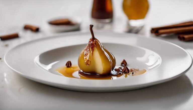 Sous Vide Pear With Spiced Maple Syrup