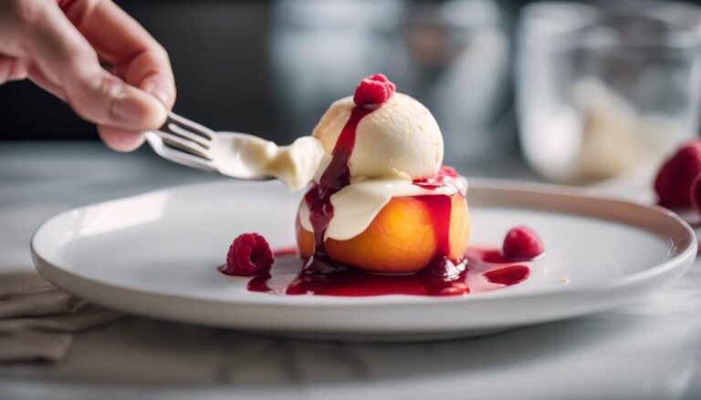 Sous Vide Peach Melba